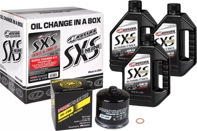 SXS Quick Oil Change Kit 10w-50 w/ Oil Filter For RZR PRO & Turbo 90-219013-TXP