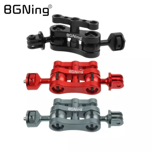 BGNing Upgraded Magic Arm Dual 1/4" Ball Head Adapter Crab Clamp for Camera New