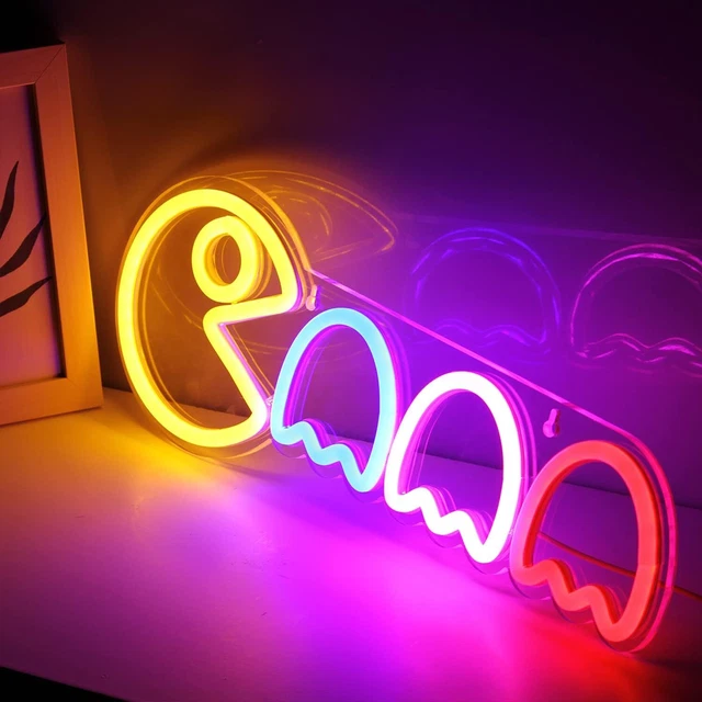 GAME NEON SIGN Lights Hanging Wall USB LED Night Light Room Party Bar