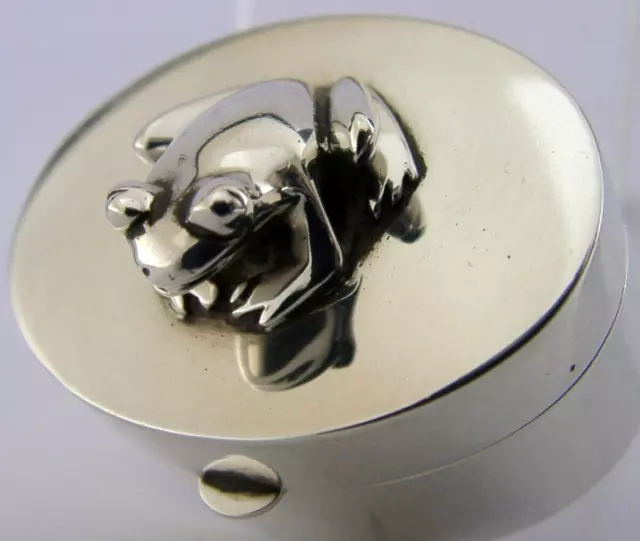 QUALITY LINKS of LONDON ENGLISH SOLID STERLING SILVER FROG BOX 1991 ANIMAL