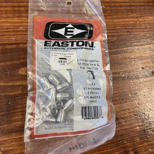 Easton Authentic Components Uni Bushing Super Nock 2413- 12.0 Grains- 12pcs