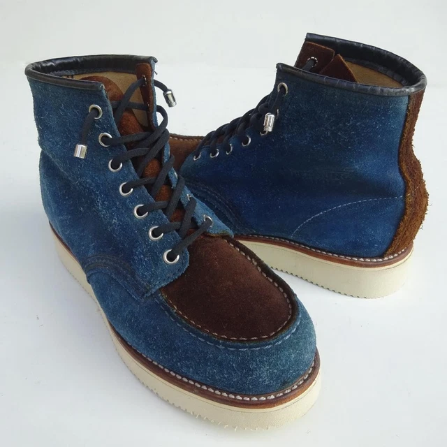 RED WING 8173 Suede Boots Shoes Men Size US 8 E Custom Indigo Brown Genuine 353.42 PicClick UK