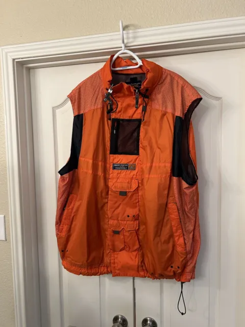 Vintage Rare Hard To Find Triple 5 Soul NYC Blaze Orange Utility Hunting Vest