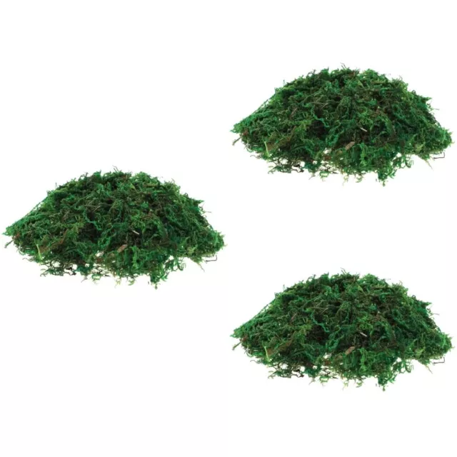 3 Packs Fake Green Moss Faux Indoor Plants Upholstery Trim Flowerpot