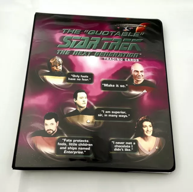 The Quotable Star Trek the Next Generation Binder Complete Base & Chase Cards