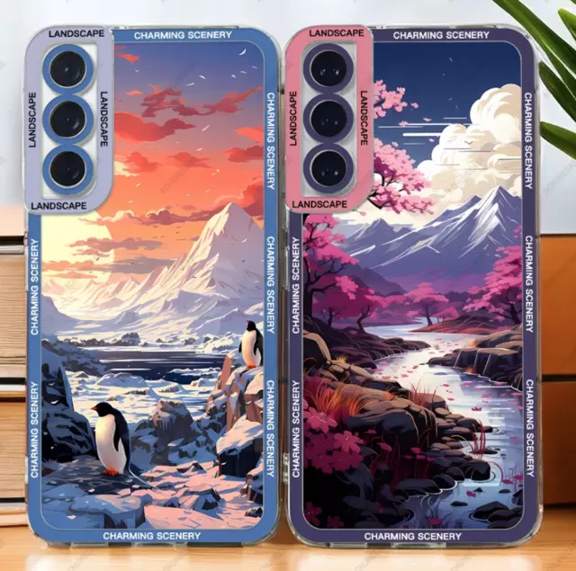 Landscape Scenery Mountain Art Coque Cover Case For Samsung Galaxy S24 S23 S22