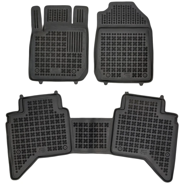 MOTOS Tappetini Gomma 3D Per Isuzu D-MAX III (dal 2019) - Antiscivolo, Termici, Antiabrasione - Set Completo Per Cabina Doppia