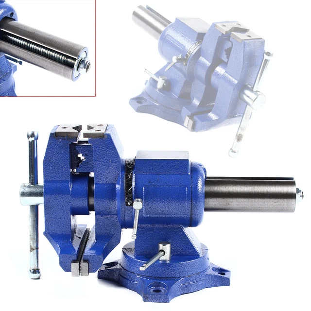 DEMA Morsa Girevole In Alluminio Pressofuso, Larghezza Ganasce 75 Mm, Apertura Max 52 Mm, Rotazione 360°, Inclinabile, Per Hobby E Fai Da Te