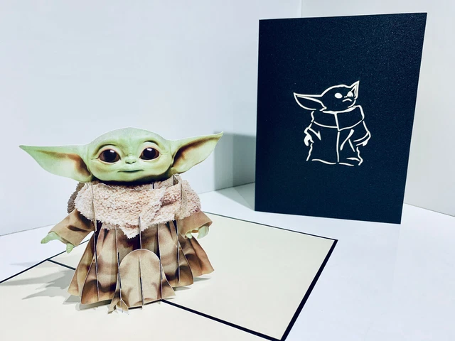 Handgefertigte Personalisierte Karte – Happy Birthday Mit Star Wars Yoda, Für Jedes Alter