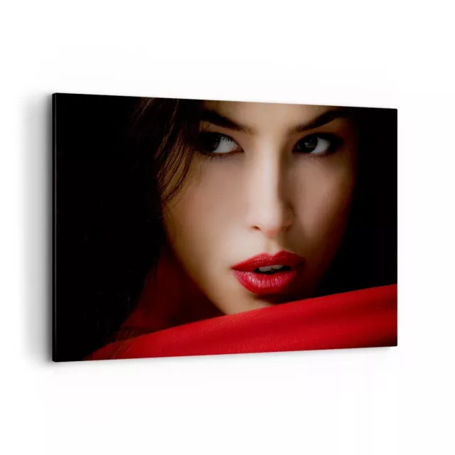 Quadro su Tela 120x80cm Bellezza brunetta eleganza ragazza Stampe Murale