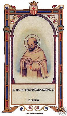 ADESIVO STICKER SANTINO HOLY CARD BEATO BIAGIO DELL'INCARNAZIONE 
