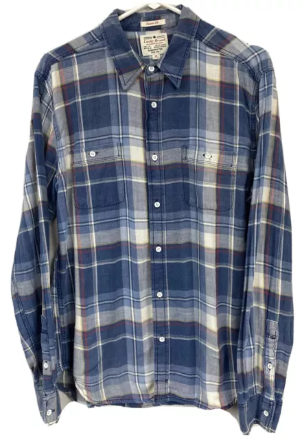 Lucky Brand (Men’s Size M Medium) Long Sleeve Button Down Shirt Plaid