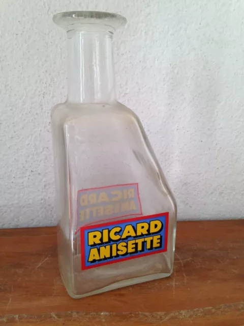 Carafe en verre ricard anisette liqueur