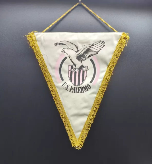 GAGLIARDETTO us palermo 1991 VINTAGE CALCIO PENNANT WIMPEL FANION FOOTBALL s