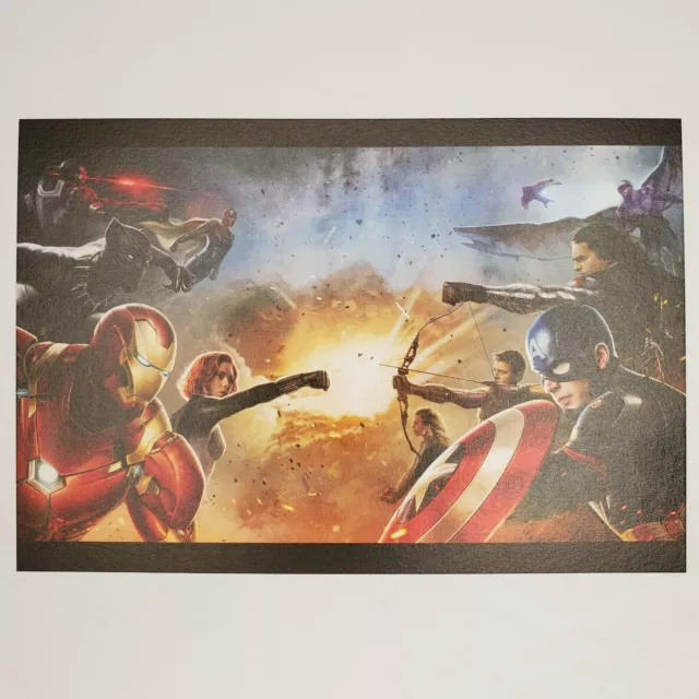 Avengers Civil War Postcard Marvel MCU Black Widow Black Panther Captain America