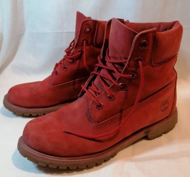 Ladies red boots size 7 on sale