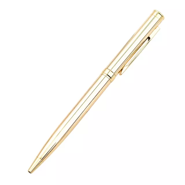 Metal Ballpoint Pen Stainless Steel Rotating Ball Pen for School Office Briie