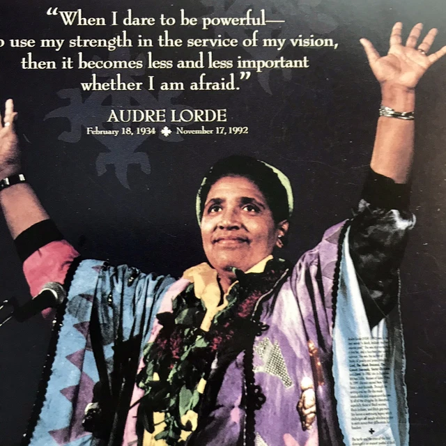 Audre Lorde Postcard Notecard 1994 Activist Teacher Books Poetry Black History