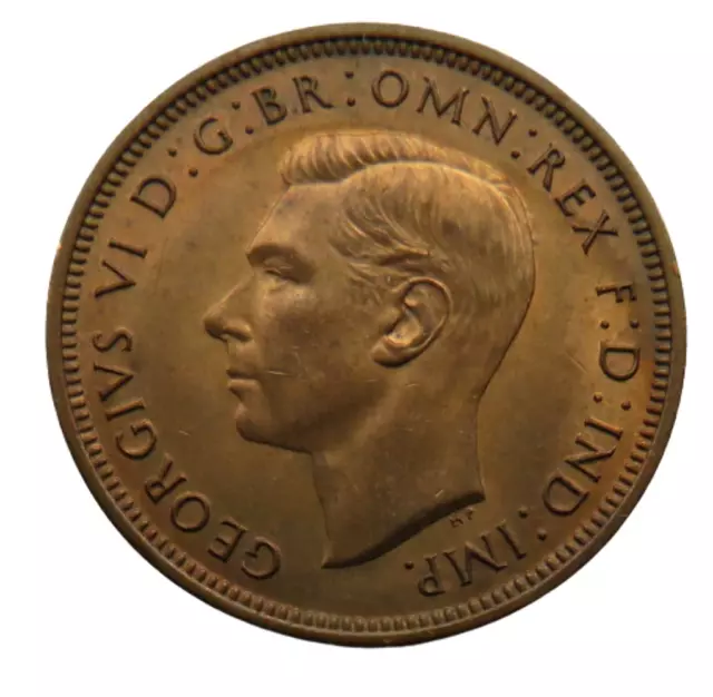 1942 King George VI Halfpenny Coin Higher Grade