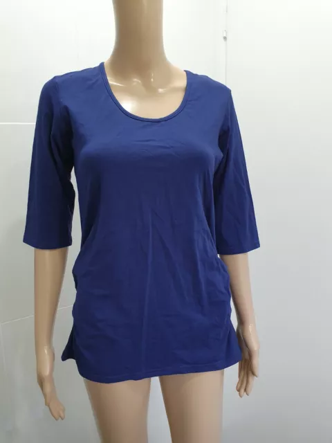 Ripe Maternity Tag Size L Bnwt Tube Tee Top Scoop Neck Navy  Colour