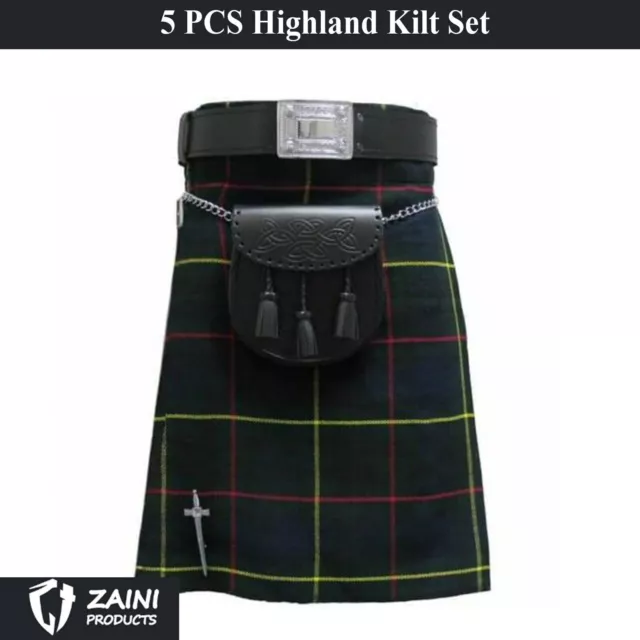 Confezione di kilt scozzese delle Highland 5 pezzi di abito tradizionale...