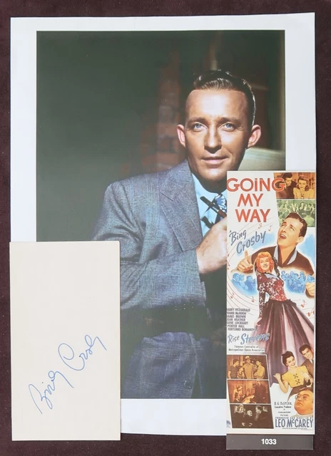 Bing Crosby - singer - cut autograph