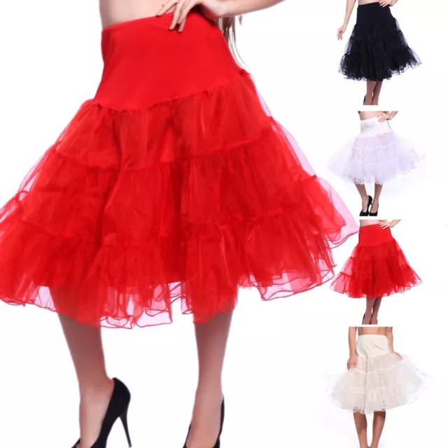 27" Retro Underskirt 50s Swing Vintage Petticoat Rockabilly Tutu Fancy Net Skirt