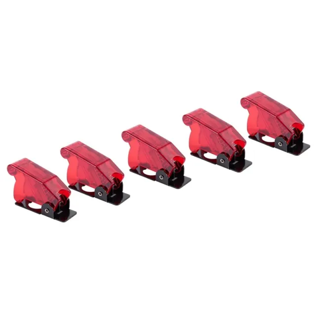 Plastic 12mm Tilt Switch Safety Cover Protector Guard 5Pcs Red S3C3