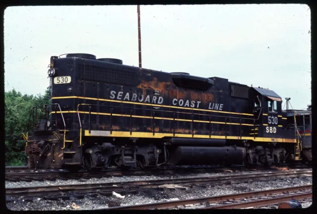 Original Rail Slide - SBD Seaboard Coast Line 530 Bostic NC 6-4-1985