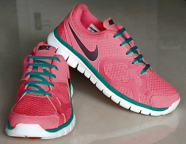 NIKE FLEX RUN Neon Pink Trainers Size UK 6 EUR 37.5 512108 602 14.49 PicClick UK