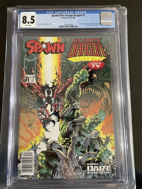 Image Comics *SPAWN / THE SAVAGE DRAGON #1* 1996 Newsstand #30 CGC Graded 8.5