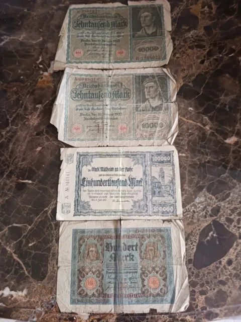 lot de billets allemands anciens