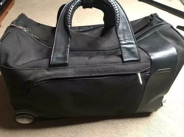 TUMI XLT Black 2 Wheeled 20" Ballistic Nylon Duffel Travel Bag