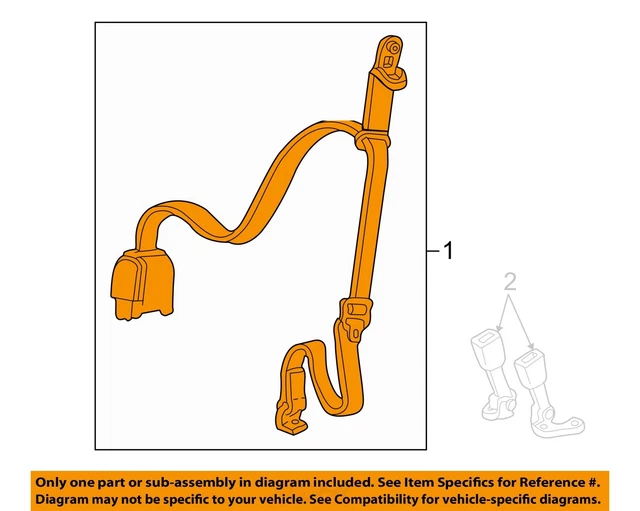 FORD OEM REAR Seat BeltBuckle Retractor Assembly Left 1L2Z98611B69AAA