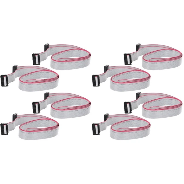 8 PCS Connecteur de câble à ruban plat de fil IDC 16 broches de 2,54mm Pitch 1m