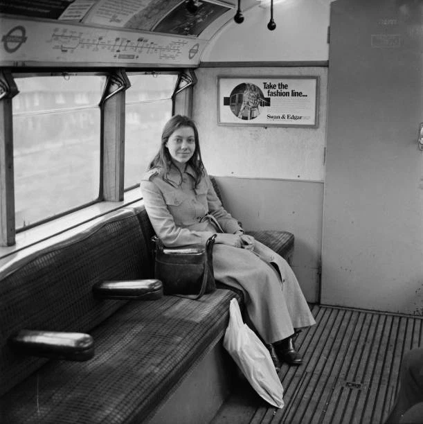 ENGLISH ACTRESS JENNY Agutter Seated On A London Underground 1971 OLD