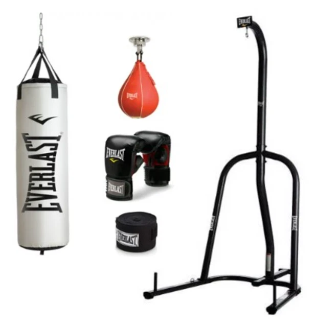 70 LB PLATINUM Heavy Bag Kit Boxing with Everlast Single Station Heavy