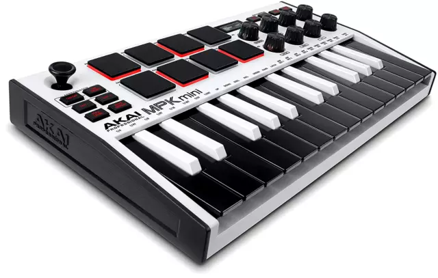 Batterie de clavier blanc AKAI professionnel MPK Mini MK3 25 clés USB MIDI