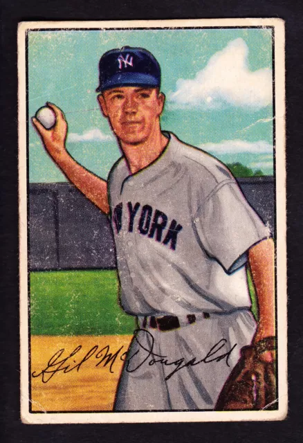 1952 BOWMAN #33 GIL McDOUGALD YANKEES ROOKIE