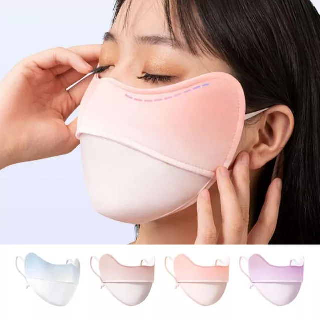 Gradient Color Ultraviolet-proof Face Mask Ice Silk Sports Mask Face Scarf