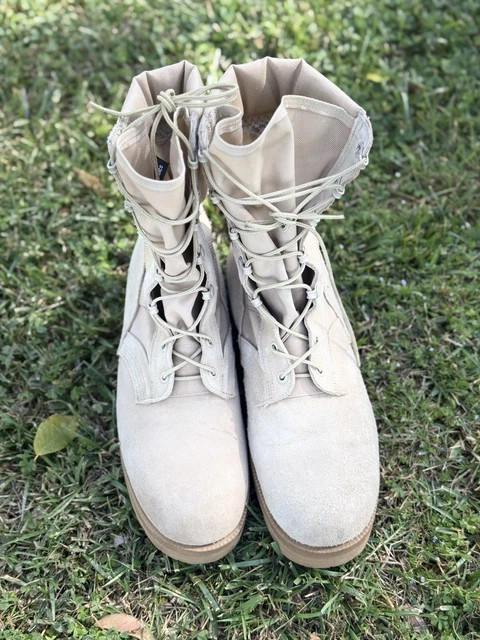 WELLCO US ARMY Flight Combat Vehicle Crewman Boots Tan Suede 