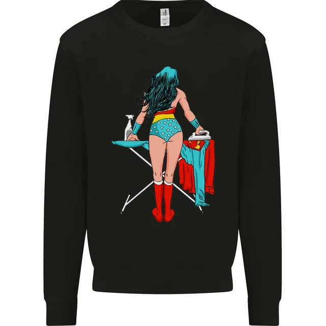 Stirare Supereroe Divertente Uomo Felpa Maglione