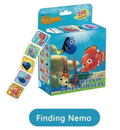 DISNEY JUNIOR FINDING nemo dory & Friends good reward Stickers Reel 200 ...