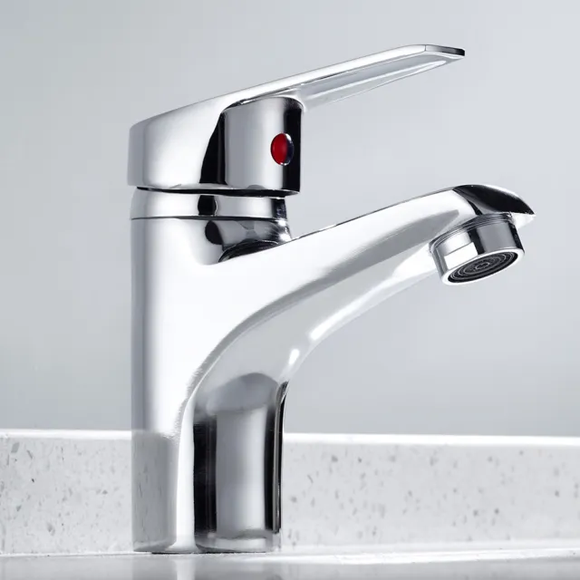 Faucet Modern Bathroom Basin Mono Sink Mixer Single Lever Chrome Cloakroom_ 3