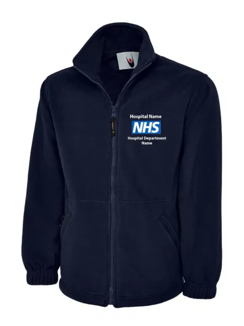 NHS Fleece Personalised  England, Wales or Scotland embroidered logo & text