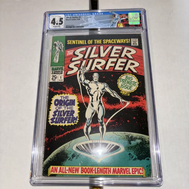 Silver Surfer #1 CGC 4.5 Marvel Comics 1968 Origin Of Silver Surfer Custom Label