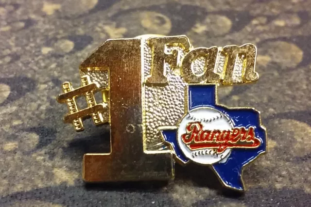 Texas Rangers baseball #1 Fan pin badge