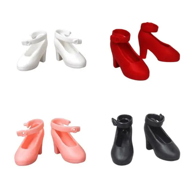 4x Chaussures De Poupée Fille En Plastique Pour Tenues D'habillage Blythe