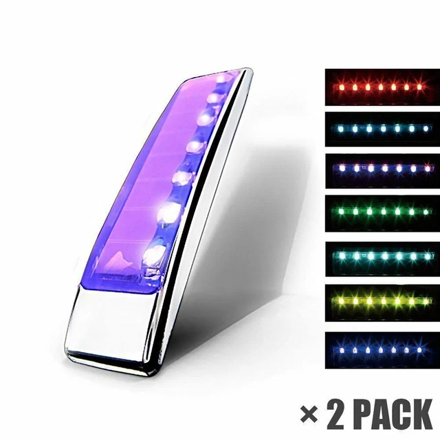 2X Solar LED Car Door Edge Body Scratch Protector Emergency Strobe Warming Light