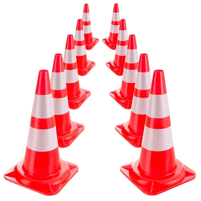 AREBOS 10x conos de advertencia conos de tráfico sombreros de advertencia